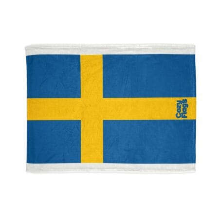 Swedish Flag Soft Polyester Blanket - Cozy Home Decor for Celebrations